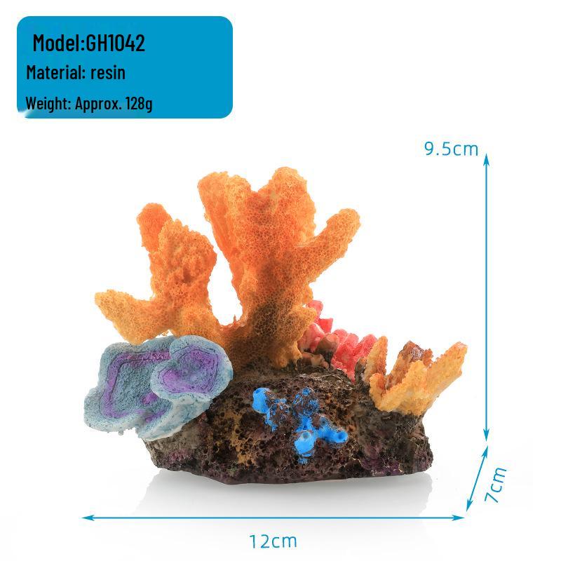 Coral Reef Aquarium Decorations - Resin Fish Tank Ornaments for Micro Landscapes