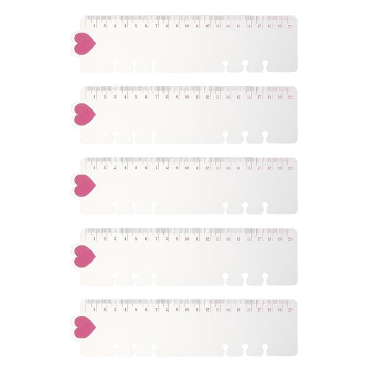 

5Pcs 6 Hole Pre-Punched Plastic Binder Divider Flexible Plastic Bookmarks Ruler For Refillable Notebook Journal Planner
