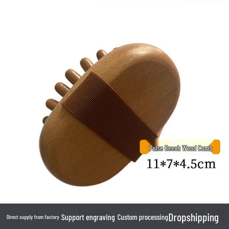 

Red Sandalwood Massage Brush for Stomach, Legs, and Abdomen - Enhances Meridian Flow