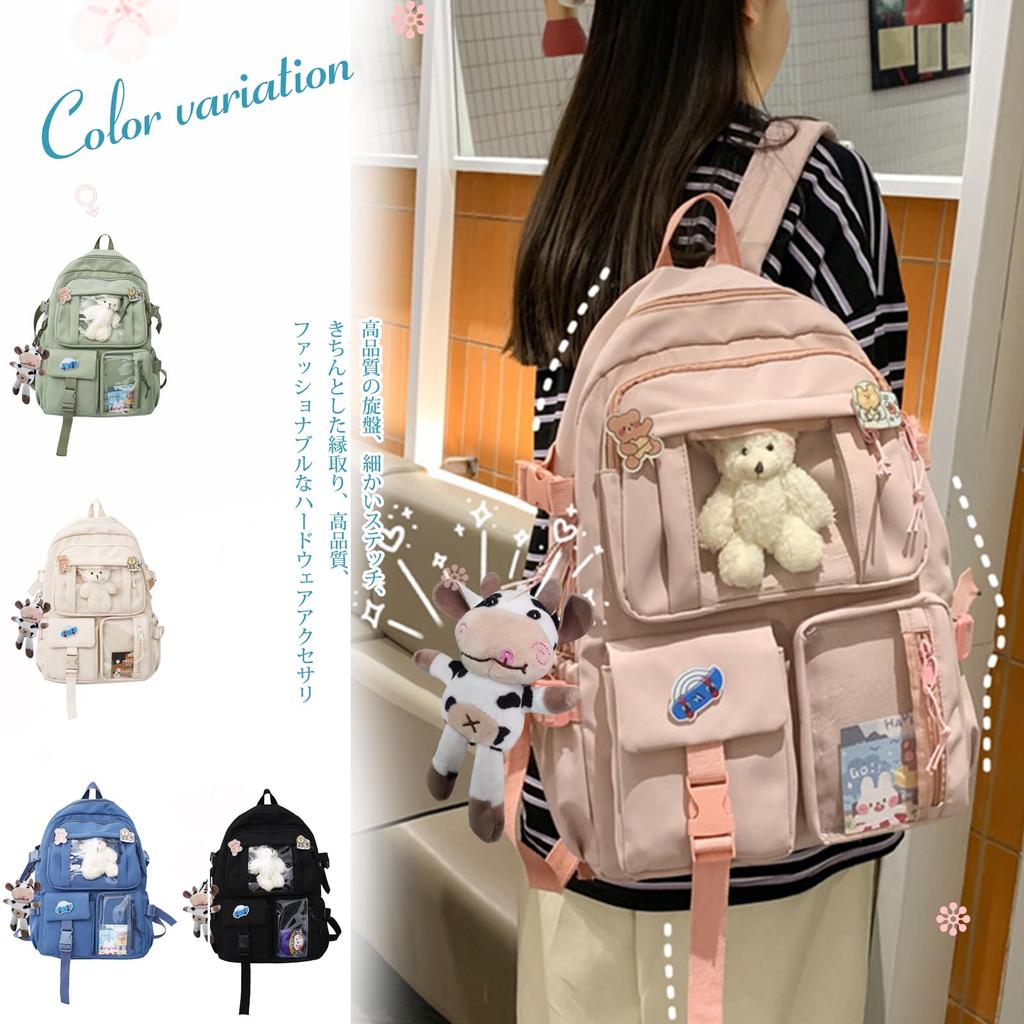 NICOLE DORIS Niedlicher Rucksack für Stilvollen Business-Rucksack für High-School-Schüler mit A4 Schul-Großem Laptop-Reiserucksack für Mädchen und Erwachsene &