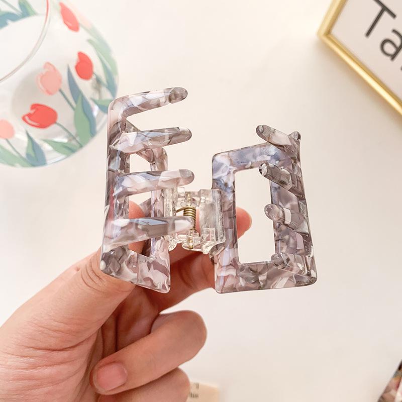 Korean Floral Acetate Medium Claw Clip - Versatile Hair Accessory