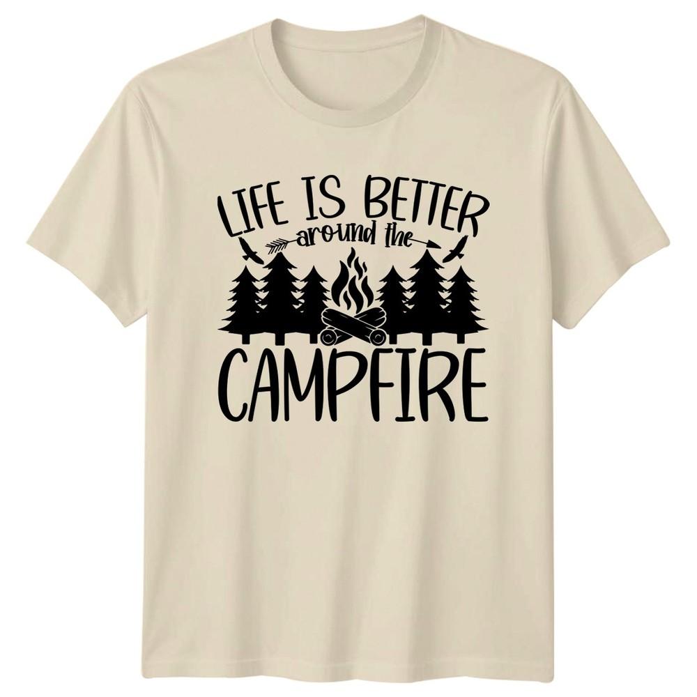 Life Is Better Around The TShirt Campfire Camping Gift For Him And Her