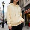 2025 autumn and winter new hooded sweater women's solid color college style loose casual velvet popular trendy brand Japanese and Korean style