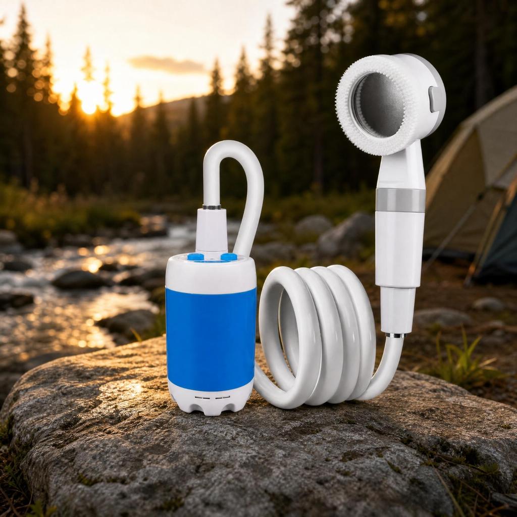 Pressure Adjustable Portable Electric Handheld Shower Lightweight USB