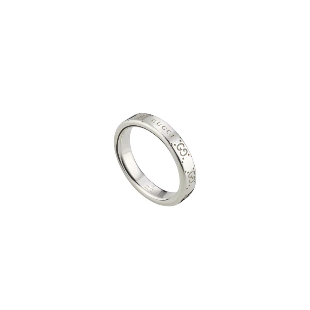 Gucci Anillo de Plata Brillante 925 con Detalle Grabado de Firma Anillos para Mujer 814712-J8400-8106