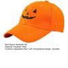 Halloween Baseball Hat Halloween Embroidered Pumpkin Face Baseball Cap Breathable Adjustable Outdoor Sun Hat