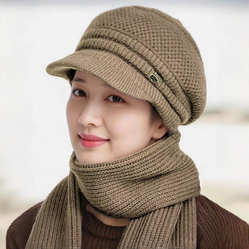 Fleece-Lined Wool Beret for Women: Warm, Thick, and Stylish for Autumn and Winter