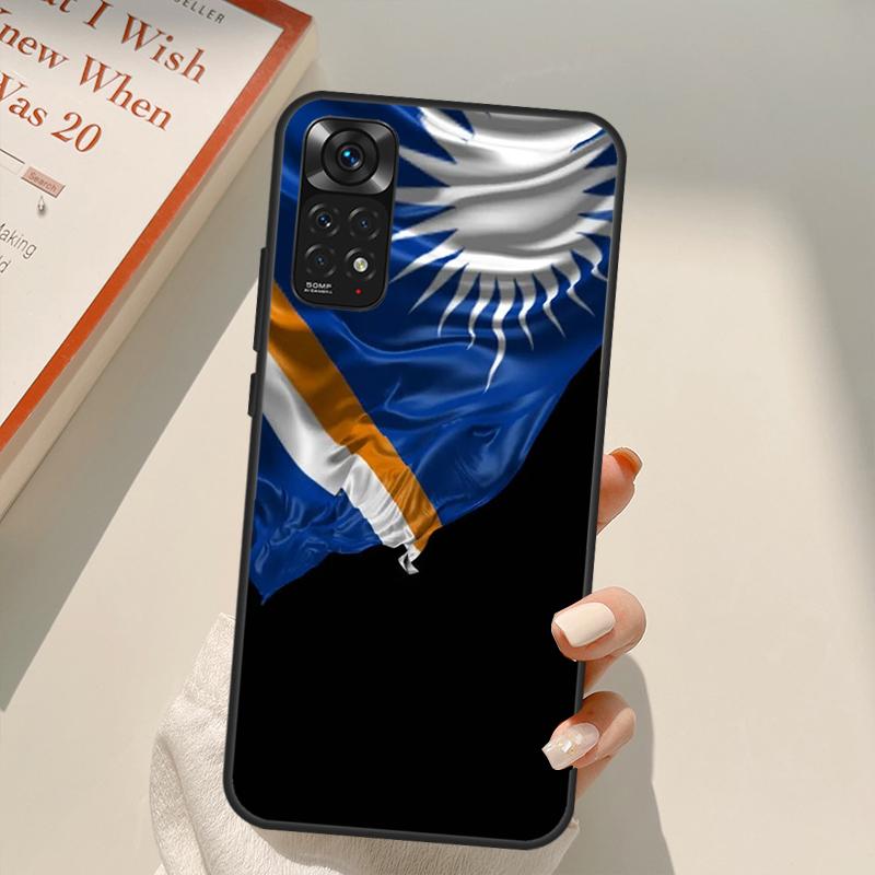 Marshall Islands Flag Case For Xiaomi Redmi Note 11 Pro 8 9 11S 10S 9S Note 10 Pro Cover For Redmi 10 10C 9A 9C