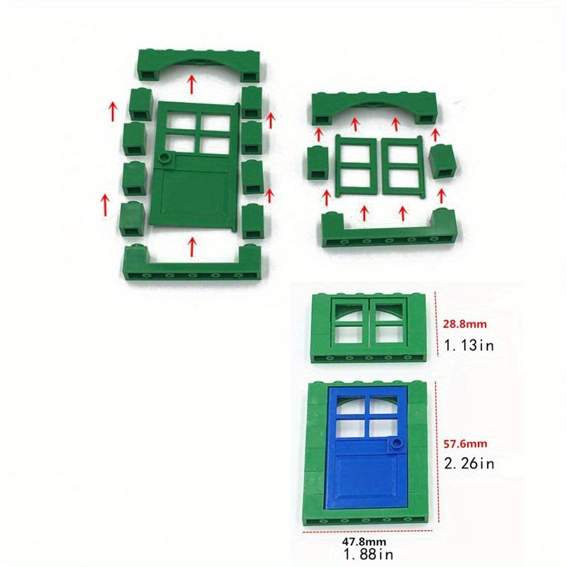117 Pcs Door Window Brick Bulk DIY MOC House Building Blocks Bricks Toys City Architect for Children Educational Gift