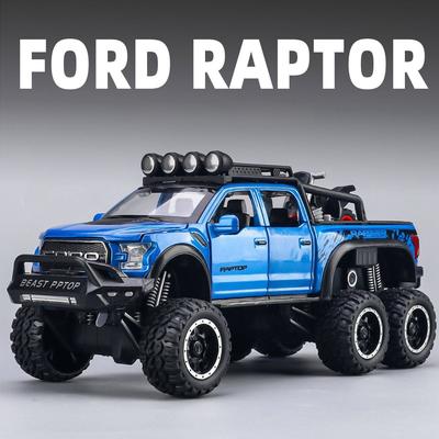 1:28 Ford Raptor F150 Off Road Pickup Truck Alloy Metal Diecast Model Car Computer Desktop Decoration Collectibles Hobby Present