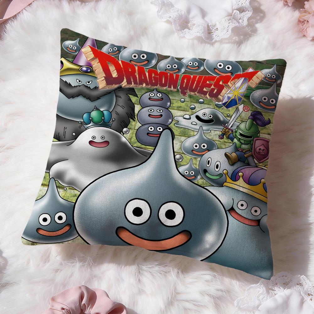 Dragon Quest Rocket Slime Cushion Cover Premium Comfort Reversible Pillow Cove -Two In One Design for Any Room & Car Interior