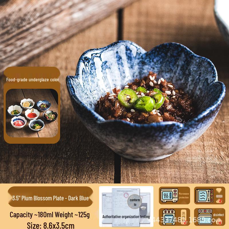 

Japanese Ceramic Snack & Seasoning Plate Set