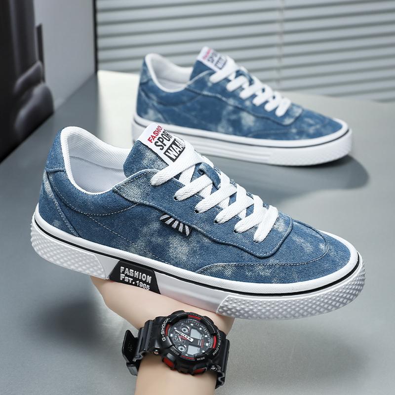 Men's Canvas Shoes Large Size Fashion Casual Sports Shoes Men's Platform Light Breathable Men's Outdoor Running Shoes