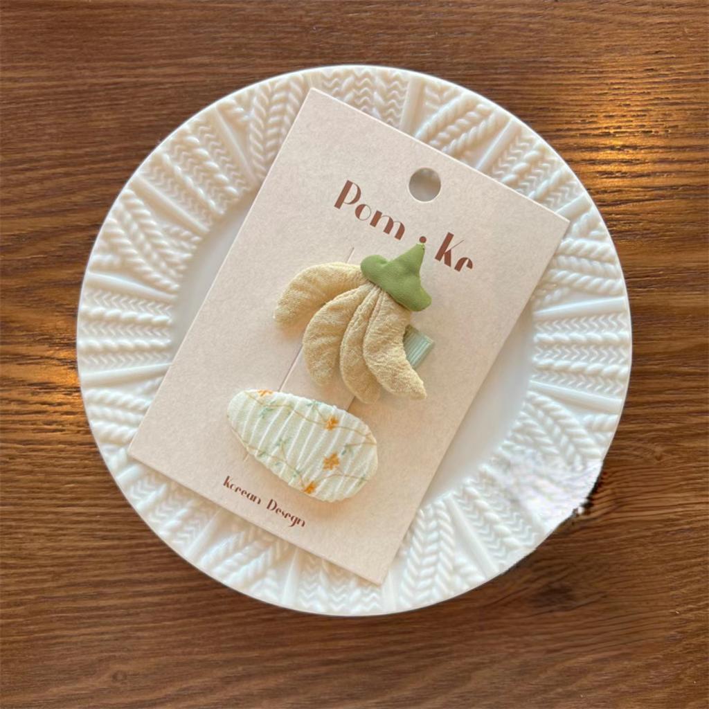 2pcs/set Baby Hair Clip Fashon Simplicity Bow Floral Hairpin for Toddler Girl Lovely Bang Side Clip Hair Accessories