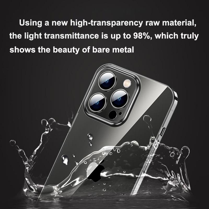 Ultra Thin PC Hard Crystal Clear Case For iPhone 16 15 14 Plus 13 12 11 Pro Max Glossy Transparent Camera Protection Slim Cover
