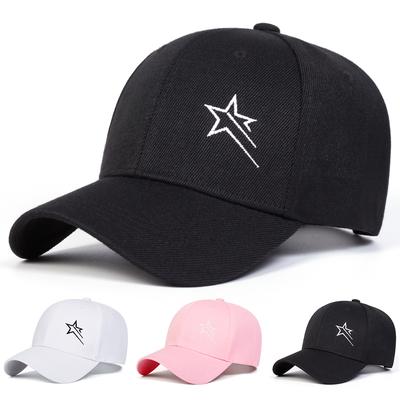 Unisex Five-pointed Star Embroidery Baseball Caps Spring Autumn Outdoor Adjustable Casual Hats Sunscreen Hat