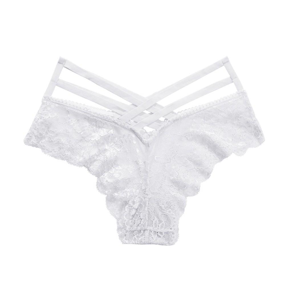 Underwear Women Lace Floral Thong Low-Rise T-back Panties Lace Solid Briefs Daily Wear