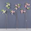 Plastic Silk Peach Blossoms Realistic Fake Flower  Wedding Birthday Party