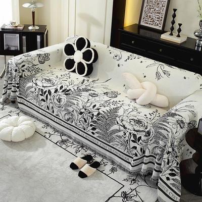 Pastoral Chenille Sofa Cover: Thick, Full-Coverage, Anti-Scratch Slipcover for All Seasons