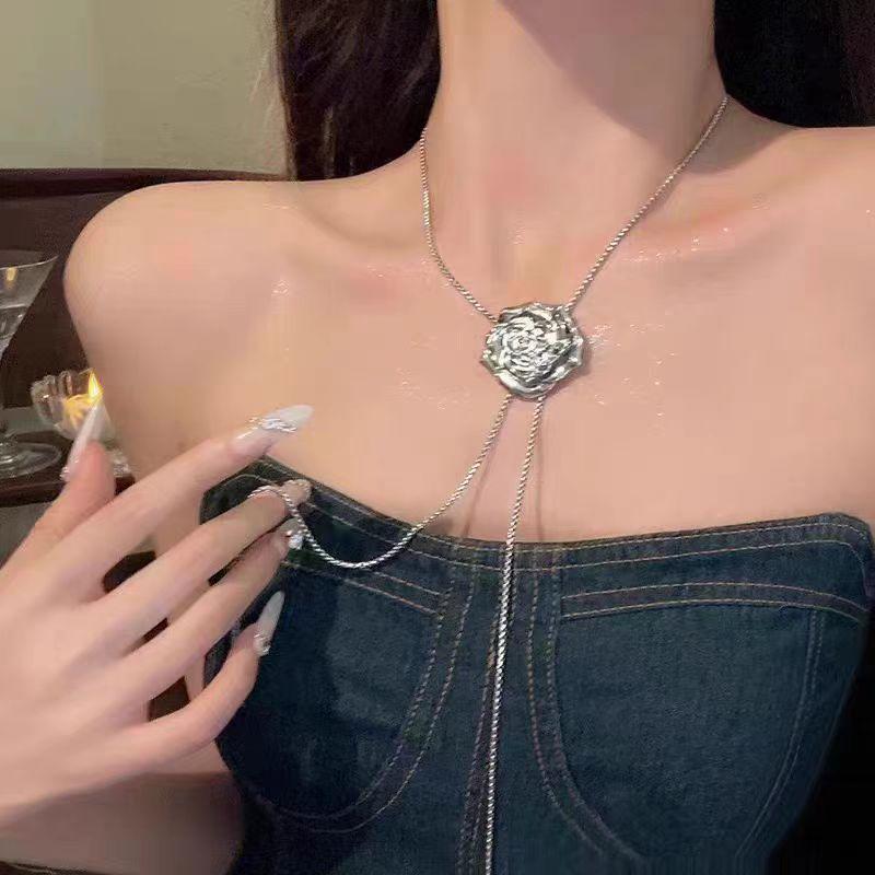 Spicy Girl Tassel Pearl Necklace: Elegant, Versatile Clavicle Jewelry for Women