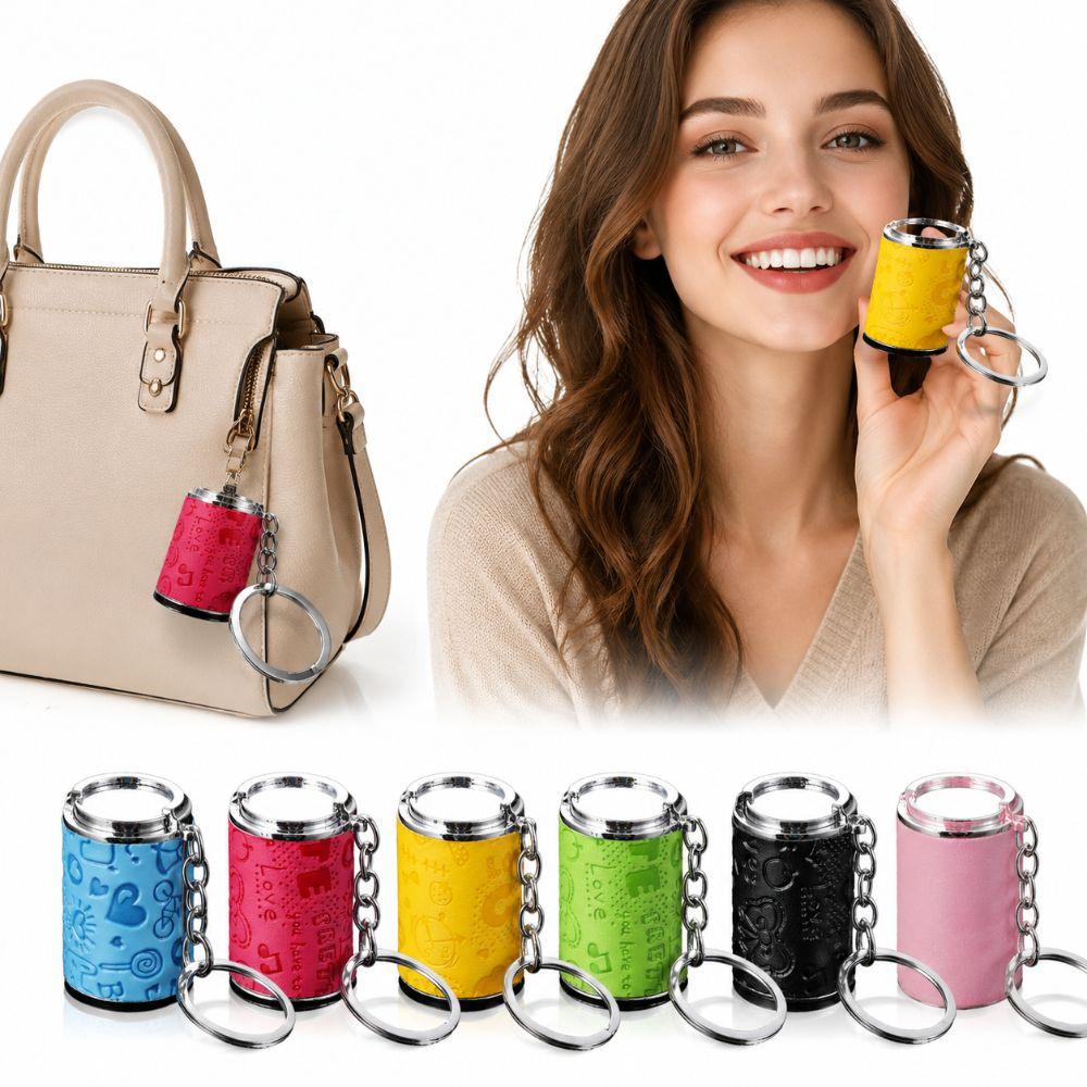 2-in-1 Coin-holding Jar Keychain with Snap Closure Coin Holder  for Supermarket Cashier