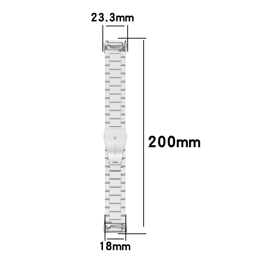 Watch Band for Fitbit Charge 6/5 Titanium Alloy 3-Bead Wrist Strap