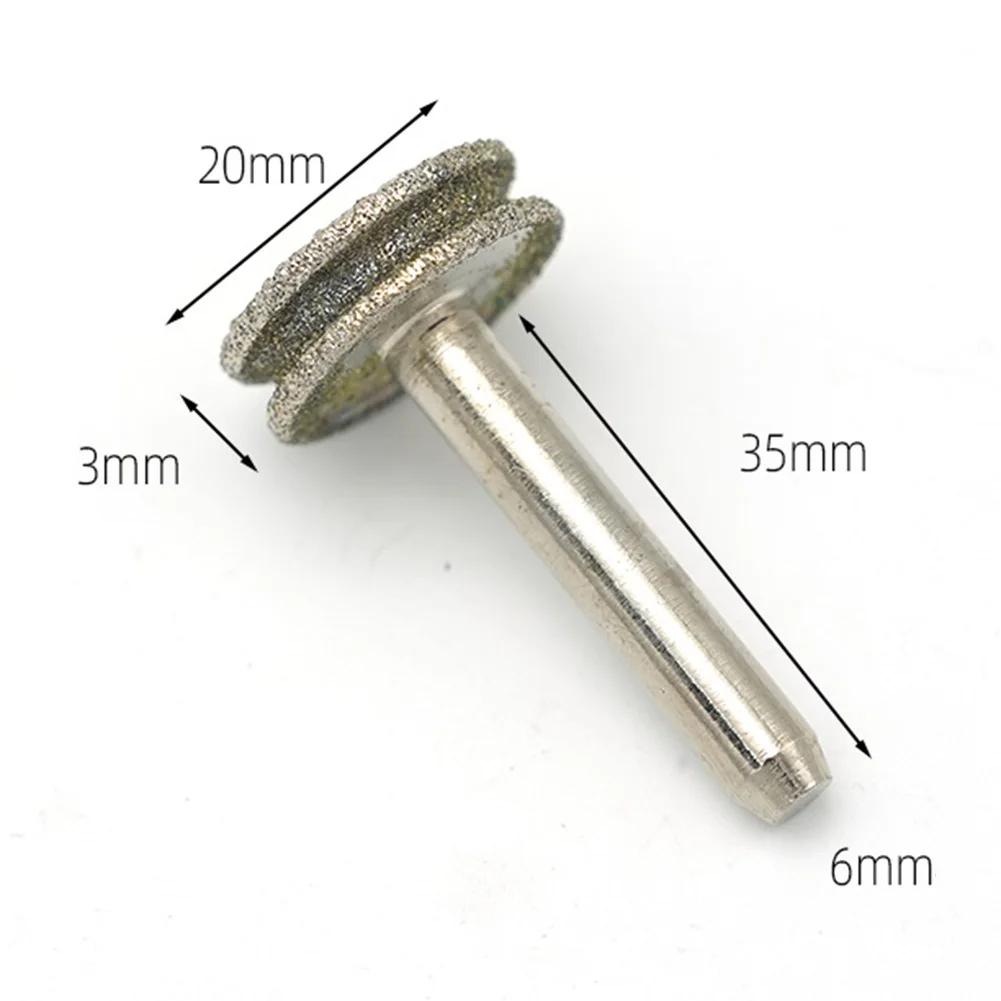 Rounded Edge Grinding Wheel for Jade Carving and For Glass Polishing Compatible with Electric Drill At 3600 RPM