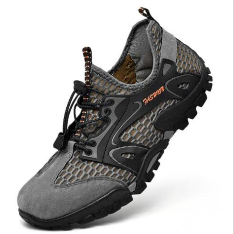 Sapatos aquáticos respiráveis masculinos, calçados antiderrapantes para áreas externas, leves, de secagem rápida, esportivos, tênis para acampamento aquático