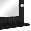 Black Oak Effect Washbasin Mirror 70 x 50 x 18 cm
