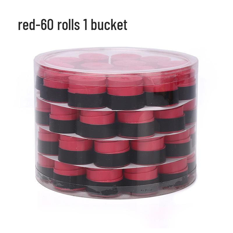 Elastic Perforated PU Leather Overgrip for Badminton, Tennis & Table Tennis Rackets, Fishing Rods with Ribbed Sweatband