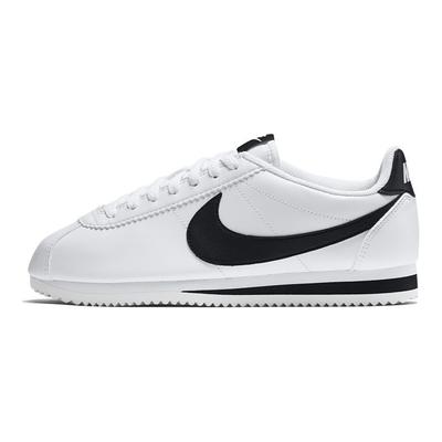 Classic Cortez Leather White Black Women Sneakers Black-White 807471-101