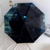 Wolf  Pattern, Automatic Folding Umbrella, Portable and Foldable Design, 8 Ribs, a Christmas or Birthday Gift.