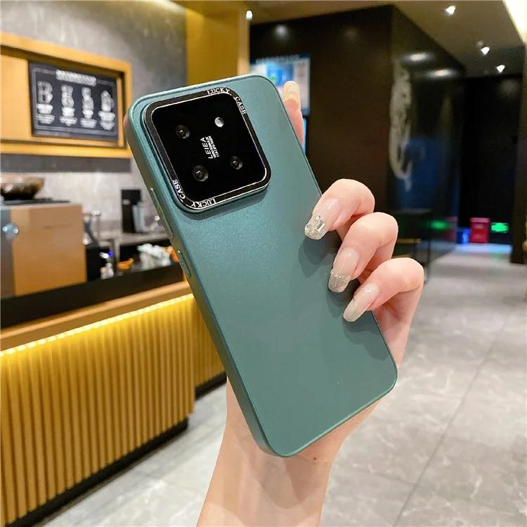 

Для Xiaomi 14 тонкий чехол противоударный матовый чехол для телефона из ТПУ + ПК