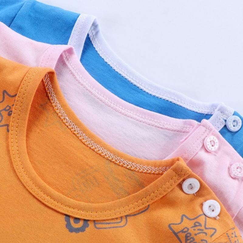 Nuova T-shirt Casual per Bambini Stampa Cartone Animato Carina T-shirt Manica Corta Top Confortevoli Con Pantaloncini Abbigliamento Estivo per Bambini Piccoli