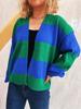 knitted vintage stripe causal loose Spring autumn woman cardigan sweater for women sweaters clothes