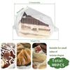 100Pcs Cake Slice Container Clear Triangle Dessert Box Reusable Food Packing Box Plastic Mousse Cheesecake Box for Sandwich Cake