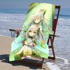 Proof Beach Towel with a Genshin Impact Characters5 Pattern - Soft,absorbent,quick-drying,machine Washable - Perfect for Swimming,camping,bathing