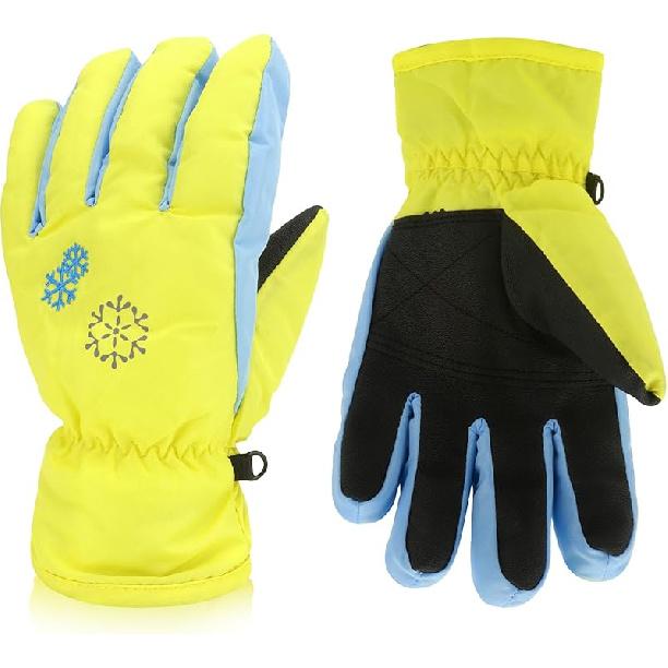 3 Sizes Kids Gloves, Snow & Ski Gloves for Boys & Girls, Winter Waterproof