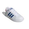 Adidas Grand Court Big Kid White Royal Blue Kids Sneakers Cloud-White Vivid-Red GX5742