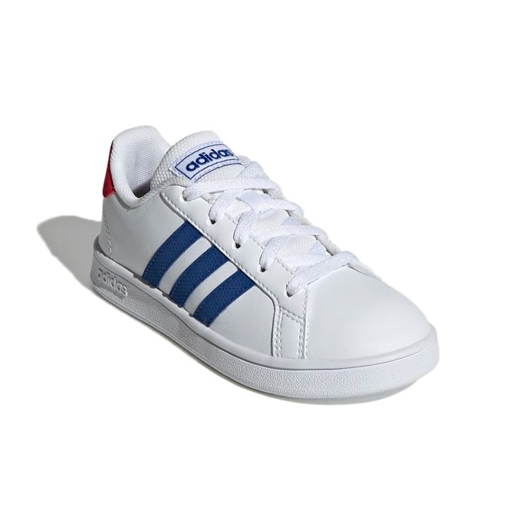 Adidas Grand Court Big Kid White Royal Blue Kids Sneakers Cloud-White Vivid-Red GX5742