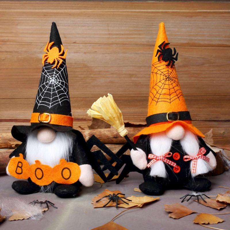 Halloween Doll Decoration Spider Faceless Doll Ornament Funny Dwarf Plush Dolls Kids Trick or Treat Party Favors Christmas Gift