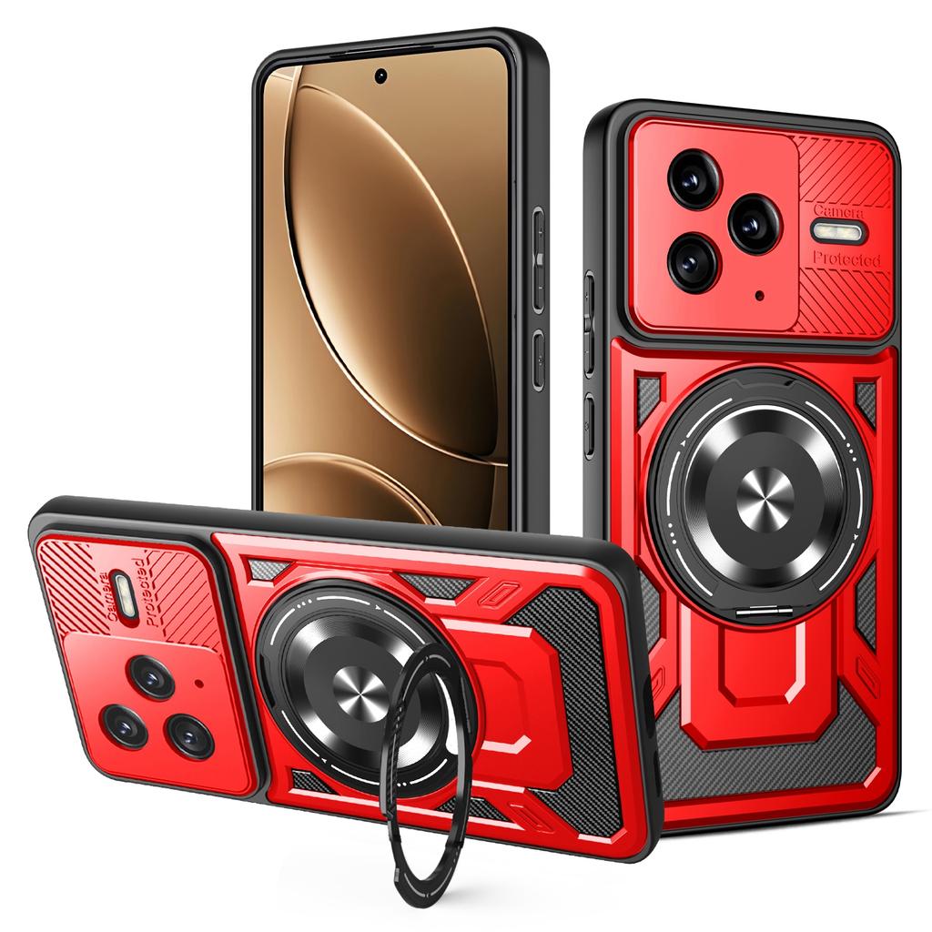 For Xiaomi Redmi K80 5G/Poco F7 Pro 5G Magnetic Case Rotating Kickstand TPU+PC Phone Cover