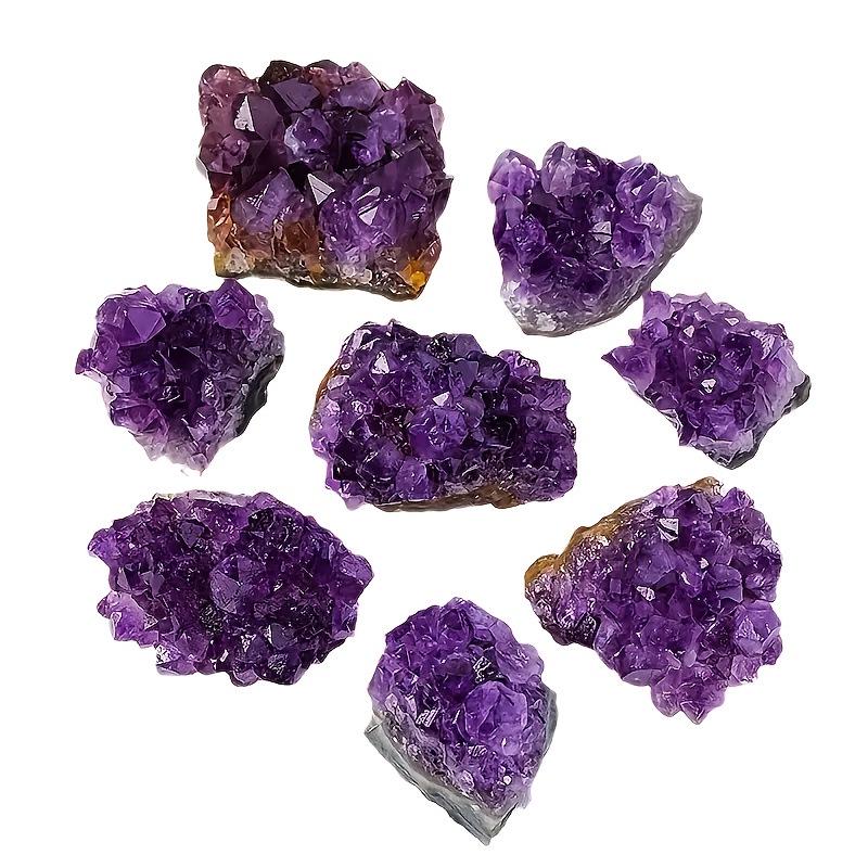 Brazilian Amethyst Cluster Ornament: Amethyst Block & Cave Specimen for Purification and Demagnetization.