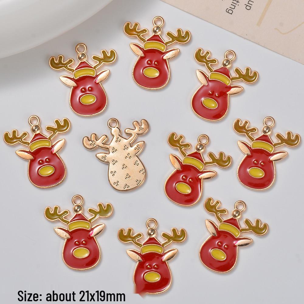 Christmas Drip Oil Charms: Santa & Tree Pendants for DIY Earrings