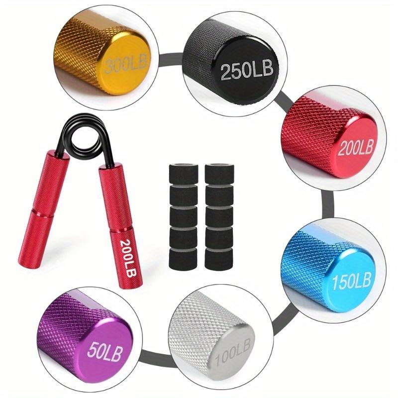 Durable And Safe 50Lb-300Lb Metal Hand Gripper Strengthener Finger Exerciser Grip Strength Muscle Arms Trainer Recovery Wrist Gym Equipment