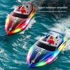 HJ821 High-Speed Remote Control Speedboat Toy: Water-Resistant, High Power, LED Lights