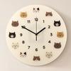 Cute Cartoon Cat Clock Penny Silent Quartz Wall Clock Home Punch-Free Simple Creative Living Room