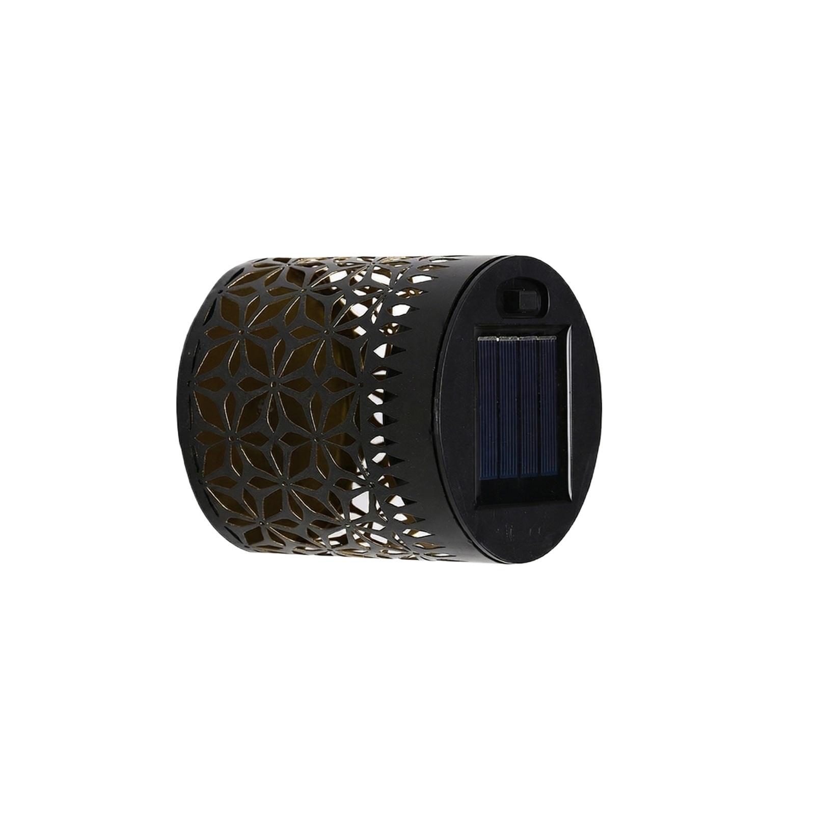 

Solar Lantern Outdoor Garden Light Decorative Metal Frame Solar Powered LED Flame Effect Lamp for Patio Yard Pathway One Size