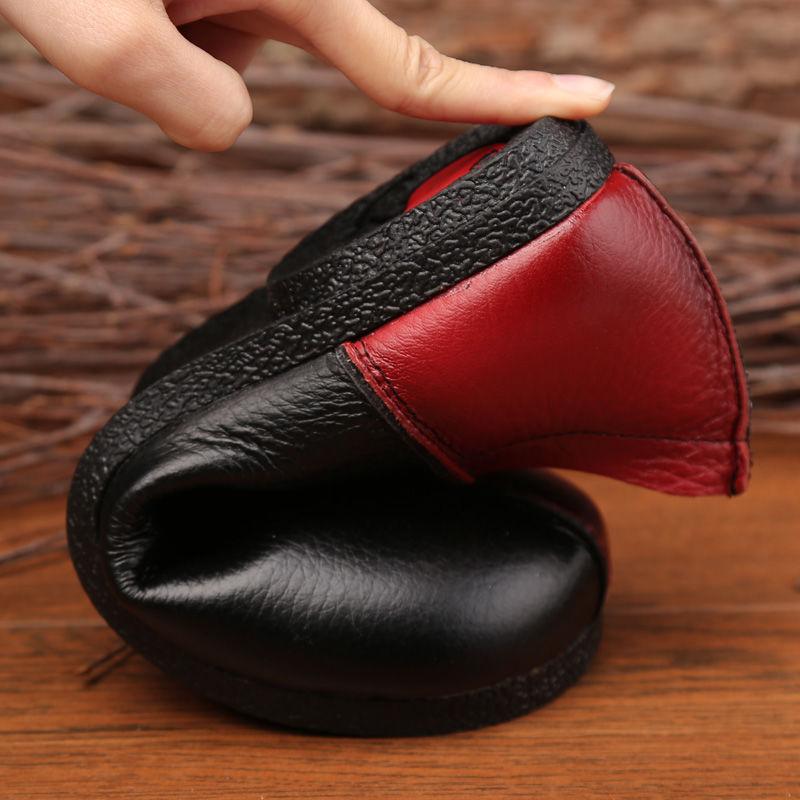 Mocassins plats Vintage faits à la main pour femmes, chaussures de conduite d'été en cuir véritable pour femmes, mocassins bicolores pour dames