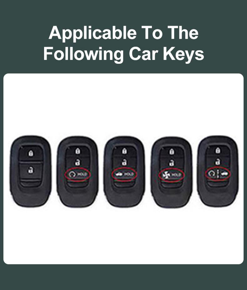 Leather Car Remote Key Case Cover Protector Key 2/3/4 Buttons Shell Fob Keychain For Honda Civic Accord HR-V CR-V CRV 2022 2023
